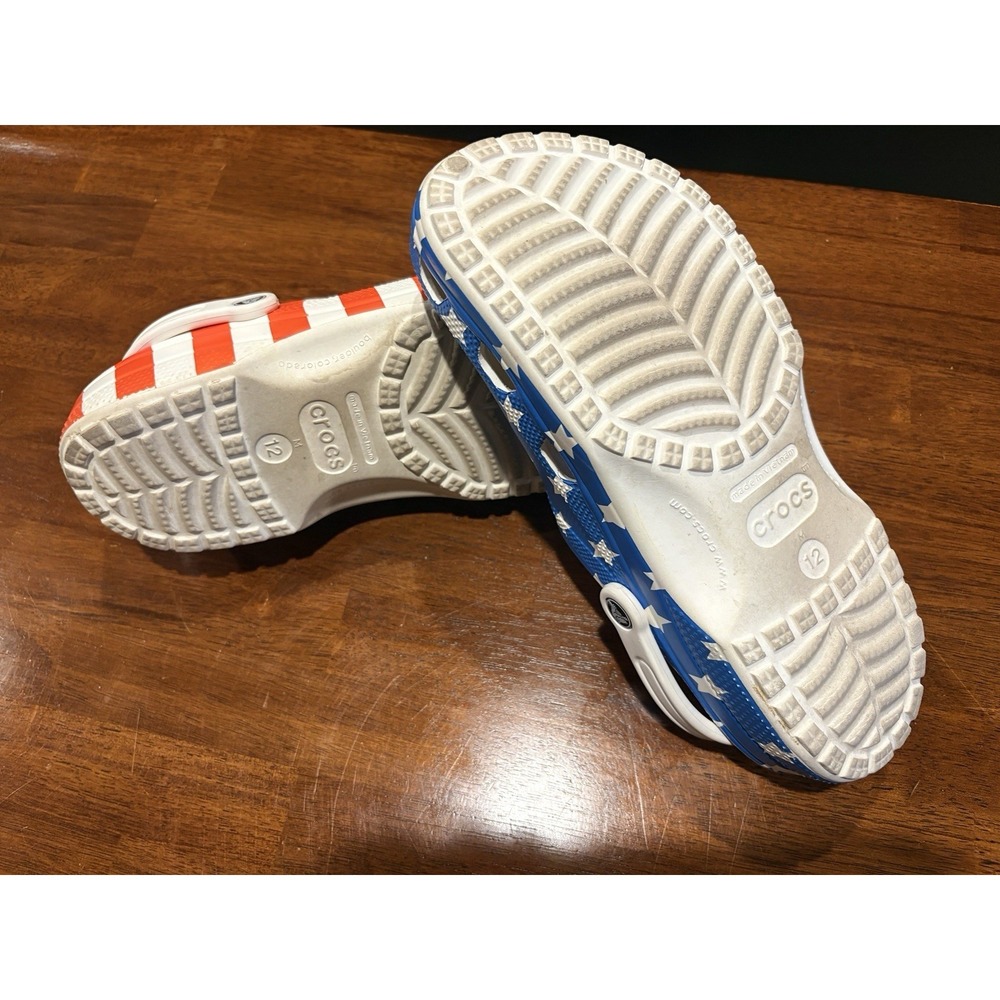 Crocs Classic American Flag Clogs Men's Size 12 Team USA Patriotic 🇺🇸 - Picture 2 of 7